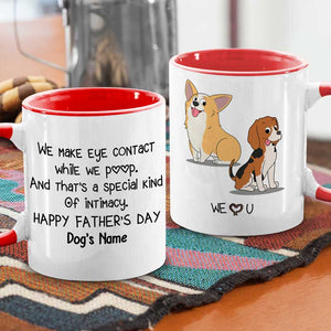Tasse personnalisée avec motif chien « Baby Fur and Daddy Have An Itimacy » – Cadeau pour la fête des pères, pour les propriétaires d'animaux et les amoureux des animaux