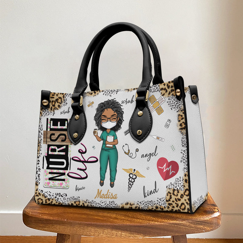 Vous êtes mes héros - Sac à main en cuir personnalisé pour infirmière - Cadeau d'appréciation, de remerciement, de vie d'infirmière, de vie de médecin
