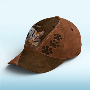 Casquette personnalisée avec photo « Tu es mon animal de compagnie bien-aimé » grise - Casquette classique imprimée pour chien et chat - Cadeau idéal pour les propriétaires et les amoureux des animaux.