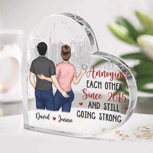 Tu es la seule personne dont j'ai besoin - Plaque acrylique personnalisée en forme de cœur pour couple - Cadeau pour mari et femme, anniversaire