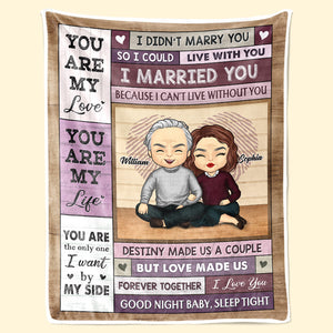 L'amour de ma vie - Couverture personnalisée pour couple - Cadeau pour mari et femme, anniversaire