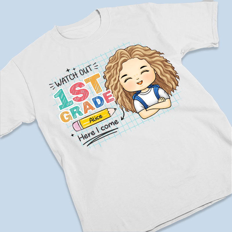 Attention, j'arrive - T-shirt enfant personnalisé - Cadeau pour enfant, cadeau de rentrée scolaire