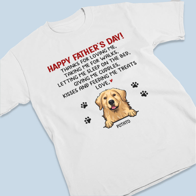 Merci de nous avoir embrassés et nourris ! T-shirt unisexe personnalisé, sweat à capuche, sweat-shirt, cadeau pour la fête des pères, pour les propriétaires d'animaux et les amoureux des animaux.