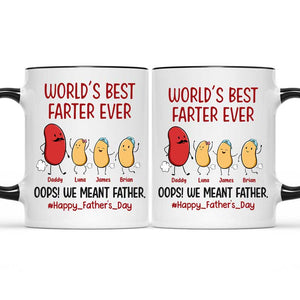 Meilleur péteur du monde, oups, je veux dire papa - Tasse personnalisée avec accents pour la famille - Cadeau de fête des pères, d'anniversaire pour papa