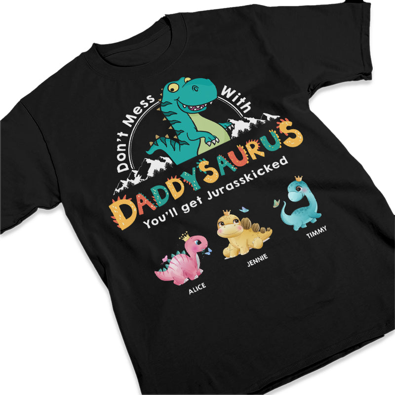 Mon Papasaurus est le meilleur - T-shirt unisexe personnalisé pour la famille, sweat à capuche, sweat-shirt - Cadeau de fête des pères, d'anniversaire pour papa