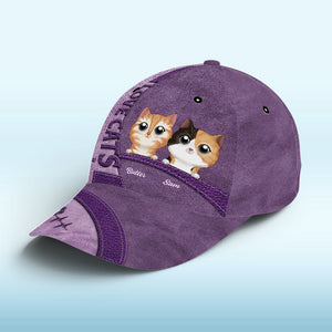Quel plus beau cadeau que l'amour d'un chat rose ? Chapeau personnalisé pour chat, casquette classique à imprimé intégral. Nouveauté, cadeau pour les propriétaires d'animaux et les amoureux des animaux.