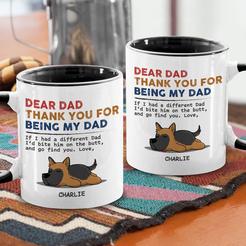 Merci d'être mon père - Mug personnalisé avec accents pour chien - Fête des pères, fête des mères, cadeau pour les propriétaires d'animaux de compagnie, amoureux des animaux