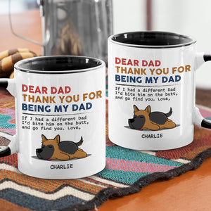 Merci d'être mon père - Mug personnalisé avec accents pour chien - Fête des pères, fête des mères, cadeau pour les propriétaires d'animaux de compagnie, amoureux des animaux