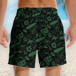 Arrête de me regarder fixement ! Short de plage hawaïen personnalisé et humoristique pour homme, motif tropical Aloha ! Cadeau idéal pour les vacances d'été ou les anniversaires de mariage.