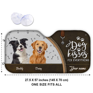Photo personnalisée : La vie est meilleure avec des bébés à fourrure ! Pare-soleil de pare-brise de voiture personnalisé pour chien et chat, protection de fenêtre de voiture ! Cadeau pour propriétaires et amoureux des animaux.