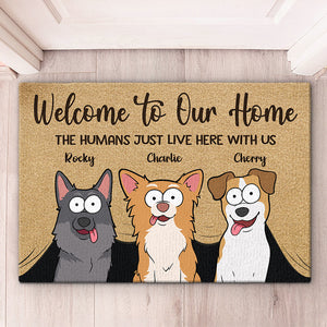 Humain, nous savons que tu es là - Tapis décoratif personnalisé pour chien - Cadeau pour les propriétaires d'animaux et les amoureux des animaux