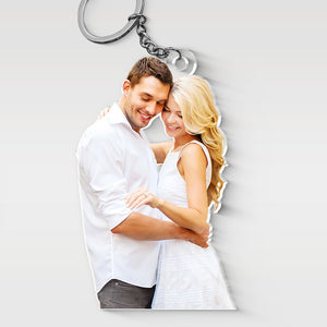Custom Photo Acrylic Keychain - Personalized Birthday Gifts For Dog Cat Lovers, Dog Dad And Mom, Cat Owners - My Furry Friend Is My Holiday Cheer