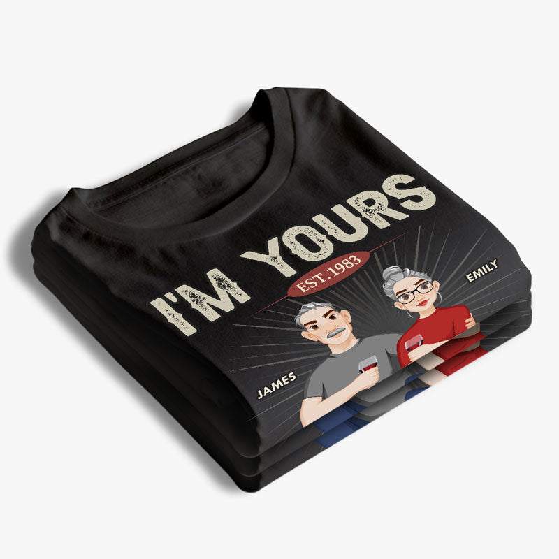 Je suis à toi, corps, esprit, cœur et âme - T-shirt unisexe personnalisé pour couple, sweat à capuche, sweat-shirt - Cadeau pour mari, femme, anniversaire