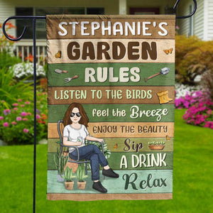 Garden Rules For You - Garden Personalized Custom Flag - Gifts For Gardening Lovers