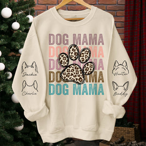 Meilleure maman à fourrure de tous les temps - Sweat-shirt unisexe personnalisé pour chien et chat avec motif sur la manche - Cadeau pour propriétaires et amoureux des animaux