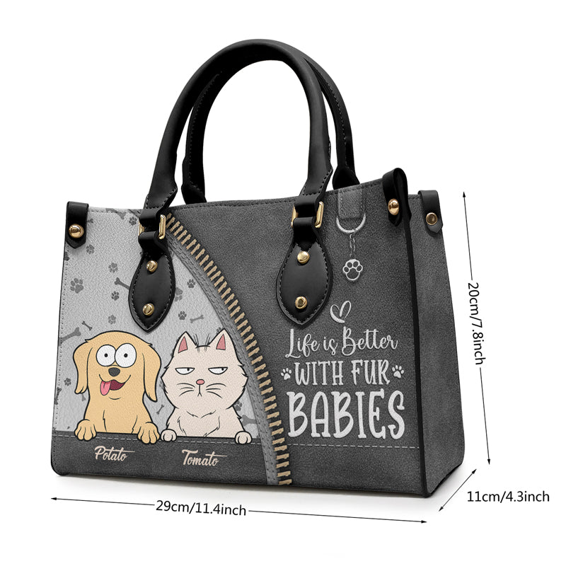 Suivez-moi partout - Sac à main en cuir personnalisé pour chien et chat - Cadeau pour propriétaires et amoureux des animaux