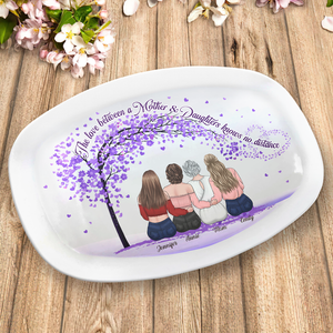 L'amour éternel entre nous - Plateau personnalisé pour la famille - Cadeau d'anniversaire pour maman