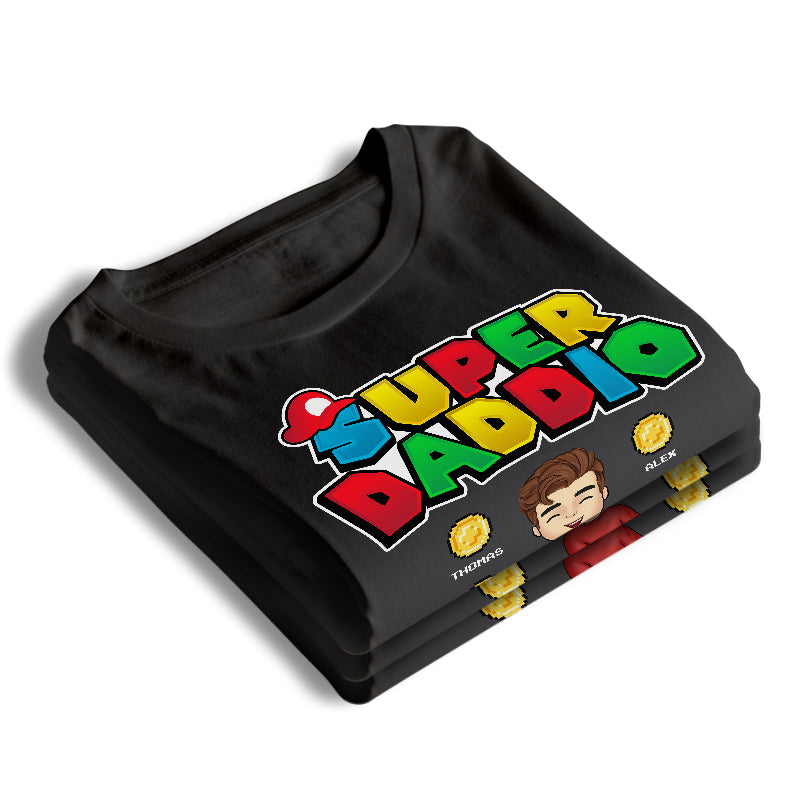 Super Papa et Super Maman - T-shirt, sweat à capuche et sweat-shirt unisexe personnalisé pour la famille - Cadeau pour la fête des pères, la fête des mères et un anniversaire pour papa et maman