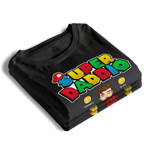 Super Papa et Super Maman - T-shirt, sweat à capuche et sweat-shirt unisexe personnalisé pour la famille - Cadeau pour la fête des pères, la fête des mères et un anniversaire pour papa et maman