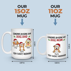 Tasse personnalisée « Wagging Tails And Merry Woofmas » pour chien – Cadeau de Noël pour propriétaires et amoureux des animaux