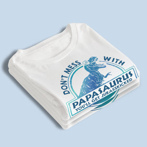 Mon papa est un papasaurus - T-shirt unisexe personnalisé, sweat à capuche, sweat-shirt - Cadeau de fête des pères, d'anniversaire pour papa