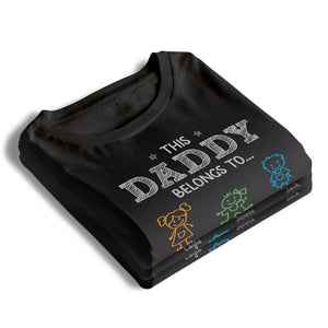Mon cœur appartient à papa - T-shirt unisexe personnalisé, sweat à capuche, sweat-shirt - Cadeau de fête des pères, d'anniversaire pour papa, grand-père