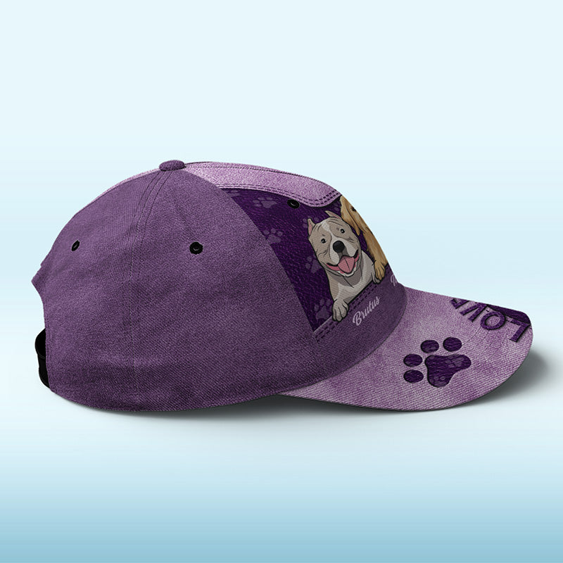 Les chiens nous rendent la vie meilleure ! Casquette personnalisée pour chien et chat, imprimé intégral, cadeau idéal pour les propriétaires et les amoureux des animaux.
