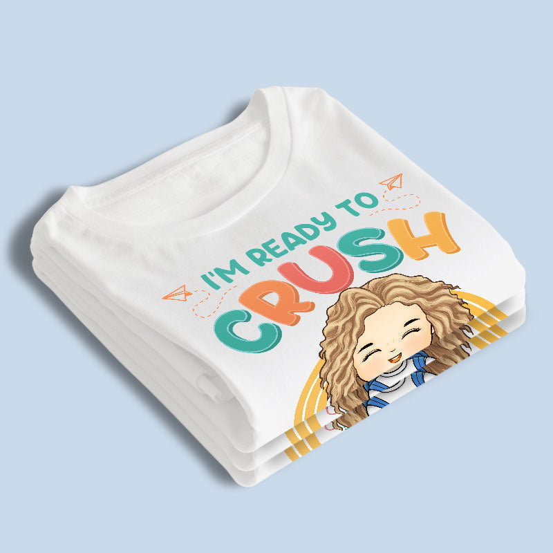 Je suis prêt à écraser la maternelle - T-shirt enfant personnalisé - Cadeau pour enfant, cadeau de rentrée scolaire