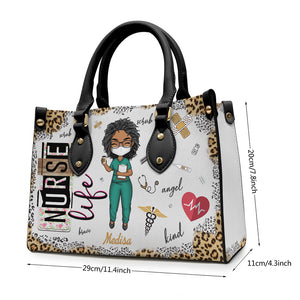 Vous êtes mes héros - Sac à main en cuir personnalisé pour infirmière - Cadeau d'appréciation, de remerciement, de vie d'infirmière, de vie de médecin