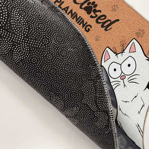Keep Door Closed, Cats Planning Escape - Cat Personalized Custom Home Decor Decorative Mat - House Warming Gift, Gift For Pet Owners, Pet Lovers