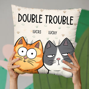 We're The Trouble - Cat Personalized Custom Pillow - Gift For Pet Owners, Pet Lovers