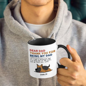 Merci d'être mon père - Mug personnalisé avec accents pour chien - Fête des pères, fête des mères, cadeau pour les propriétaires d'animaux de compagnie, amoureux des animaux