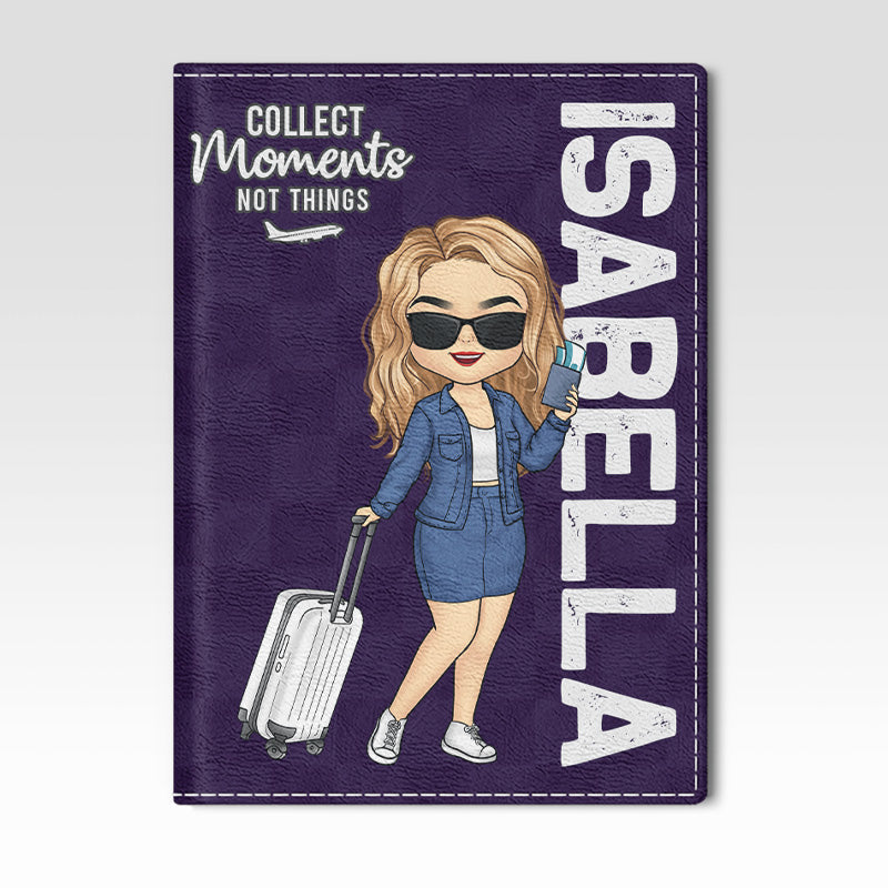 Né pour explorer le monde - Étui de passeport personnalisé, porte-passeport - Cadeau de vacances, cadeau pour les amateurs de voyages d'aventure