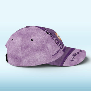 Quel plus beau cadeau que l'amour d'un chat rose ? Chapeau personnalisé pour chat, casquette classique à imprimé intégral. Nouveauté, cadeau pour les propriétaires d'animaux et les amoureux des animaux.