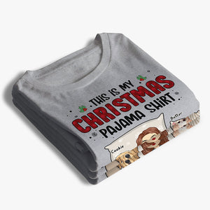 T-shirt « This Is My Christmas Pawjama » - T-shirt unisexe personnalisé pour chien et chat, sweat à capuche, sweat-shirt - Cadeau de Noël pour les propriétaires d'animaux et les amoureux des animaux