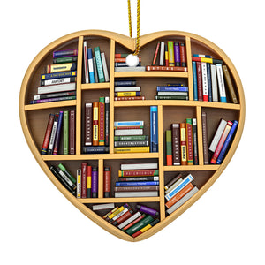 Les livres sont peut-être la seule vraie magie - Décoration en céramique en forme de cœur - Cadeau de Noël pour les amoureux des livres