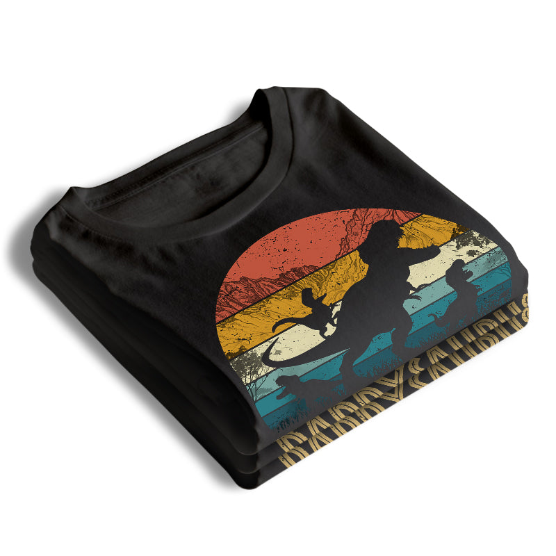 Ne plaisante pas avec Papasaurus - T-shirt unisexe personnalisé pour la famille, sweat à capuche, sweat-shirt - Cadeau de fête des pères, d'anniversaire pour papa, grand-père