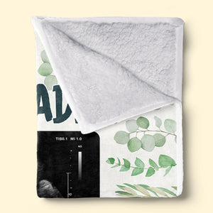 Couverture personnalisée pour bébé avec photo « Je t'aime », de la part de ton petit ventre ! Cadeau de naissance, cadeau pour papa