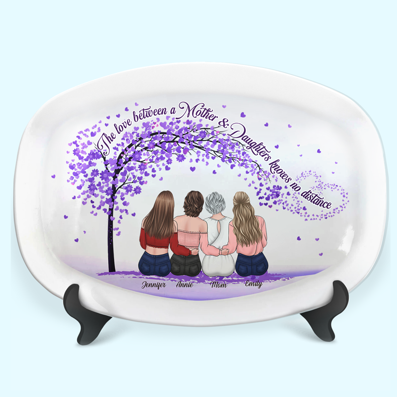 L'amour éternel entre nous - Plateau personnalisé pour la famille - Cadeau d'anniversaire pour maman
