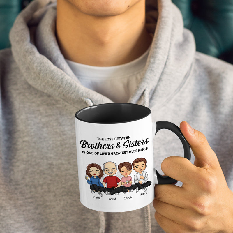 Frères et sœurs : l'une des plus grandes bénédictions de la vie - Tasse personnalisée pour la famille - Cadeau pour frères et sœurs