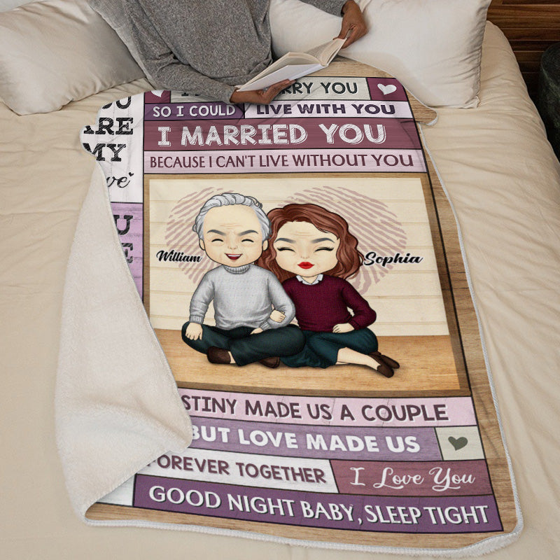 L'amour de ma vie - Couverture personnalisée pour couple - Cadeau pour mari et femme, anniversaire