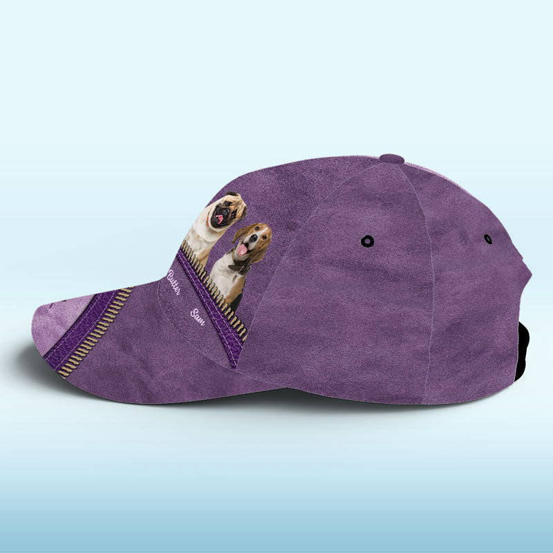 Casquette personnalisée avec photo « Mes enfants ont des pattes » - Casquette personnalisée pour chien et chat, imprimé intégral - Cadeau pour les propriétaires et les amoureux des animaux