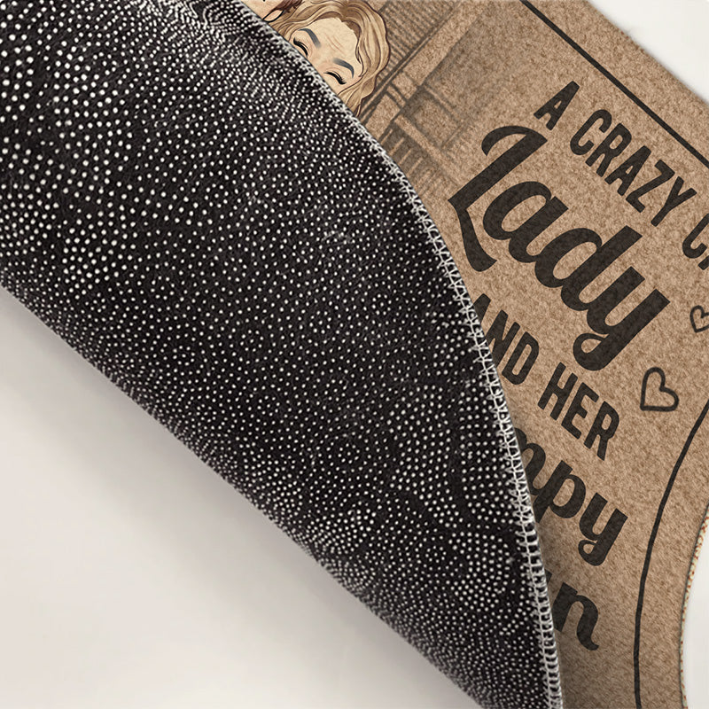 Toi, moi et les chats - Tapis décoratif personnalisé pour couple - Cadeau pour mari, femme, propriétaires d'animaux, amoureux des animaux