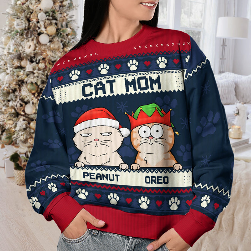 Aucune tenue n'est complète sans poils de chien - Sweat-shirt moche personnalisé pour chien et chat - Pull en laine unisexe - Cadeau de Noël pour propriétaires et amoureux des animaux