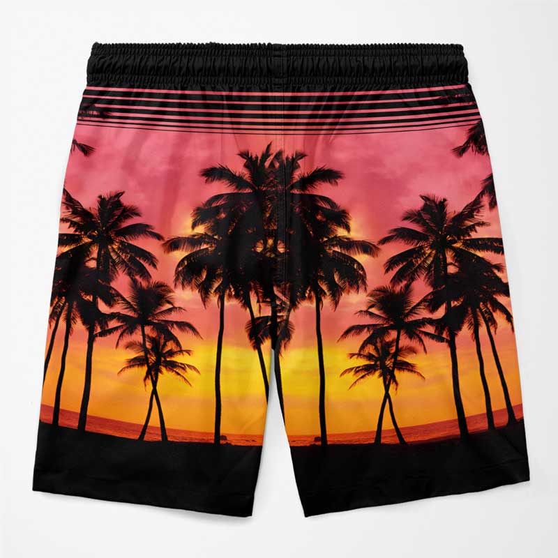 Si vous êtes perdu, retournez voir votre chéri(e) - Short de plage hawaïen personnalisé et amusant pour couple - Cadeau de vacances d'été, cadeau de fête d'anniversaire pour mari et femme