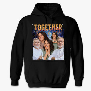 Photo personnalisée de couple ensemble - T-shirt, sweat à capuche et sweat-shirt unisexe personnalisé pour couple - Cadeau pour mari et femme
