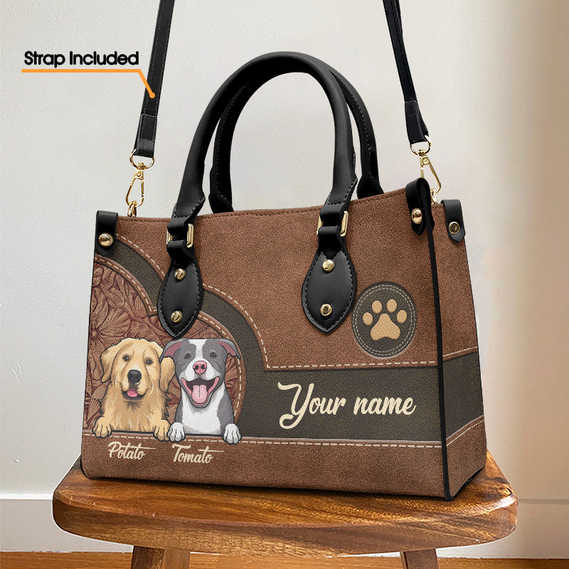 La vie est plus belle avec un bébé en fourrure ! Sac à main en cuir personnalisé pour chien et chat ! Cadeau pour les propriétaires et les amoureux des animaux.