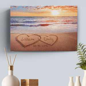 Tu es tout pour moi - Toile horizontale personnalisée pour couple - Cadeau pour mari et femme, anniversaire