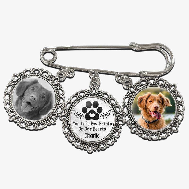 Broche personnalisée avec photo de votre animal de compagnie - Cadeau de condoléances pour les propriétaires et les amoureux des animaux