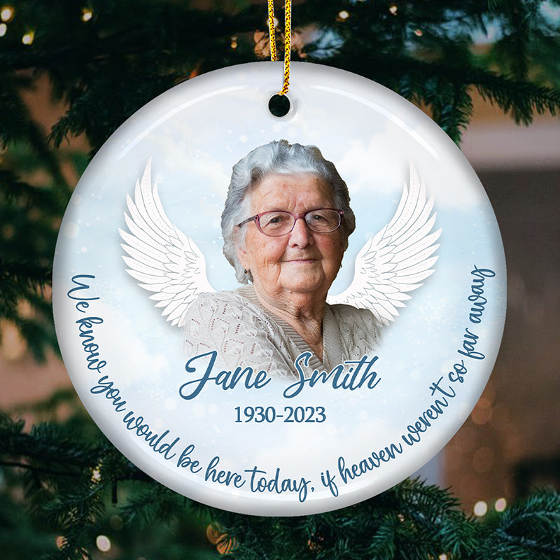 Photo personnalisée « Tu seras toujours ma pièce manquante » - Ornement personnalisé commémoratif personnalisé - Forme ronde en céramique - Cadeau de Noël, cadeau de condoléances pour les membres de la famille
